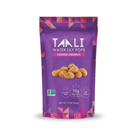 Taali NEW Sweet Cookie Crunch Popped Water Lily Puffs (6 Resealable Bags) | Satisfy your Sweet Tooth with Extra Protein Boost | Snack on the Go | Enjoy with Milk as a Morning Cereal | (2 oz. bags)
