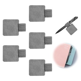Pen Holder, Set of 5, Pen Holder for Notebook, Pen Loop, Elastic Strap, Compatible with Touch Pen, Pen Holder for Notebook and Cover, Pen Case Holder, Stick Type, gray, Pen Holder