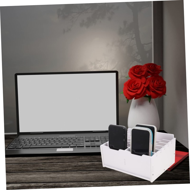Kichvoe Cell Phone Holder Storage Box Desk Organizer for Classroom