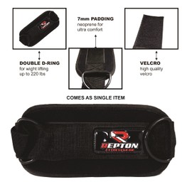 Ankle Straps for Cable Machines Attachments - Adjustable Ankle Cuff for Gym Glute Kickbacks Straps, Leg Extensions and Curls - Comfort Ankle Straps Attachments for Women (Black)