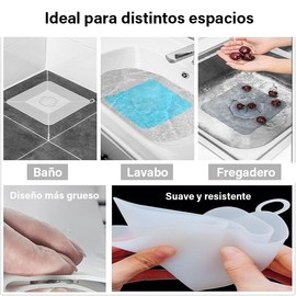 Timotech Set de 2 Tapas de Coladera, Tapa para Drenaje de Silicona, Tapas de Plástico de Coladera, Tapones de Drenaje, Cubierta Desodorizante Antiolor, Sello de Cocina