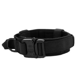 Adjustable Dog Collar Comfortable Breathable Pet Dog Collar with Metal Buckle And D Ring for Training Medium Large Dogs Black L