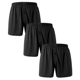 BAMBOO COOL Mens Boxers Durable Comfortable Boxer Shorts for Men Loose Ultra-Soft Men's Underwear (3 or 5 Pack) Large