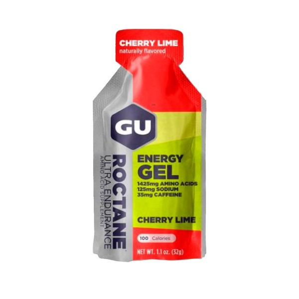 GU Energy Roctane Ultra Endurance Energy Gel, 24-Count, Cherry Lime