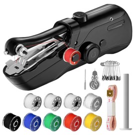 Handheld Sewing Machine, Mini Portable SewingMachine for Beginners, Electronic Small Sewing Machine for Quick Stitching (Black)