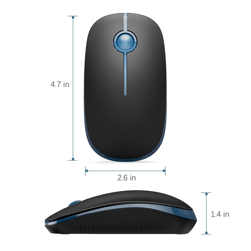 VssoPlor Wireless Mouse, 2.4G Slim Portable Computer Mice with Nano