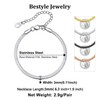 Bestyle Women's Snake Bracelet Stainless Steel Charm Hand Chain, Width
