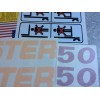 Hyster Forklift decal complete kit with safety decals Hyster S50FT