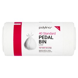 Polylina, Pedal Bin Liners Recycled Plastic White