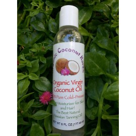 Organic Virgin Coconut Oil 100% Pure-Cold Pressed 6oz. Unscented for Skin & Hair