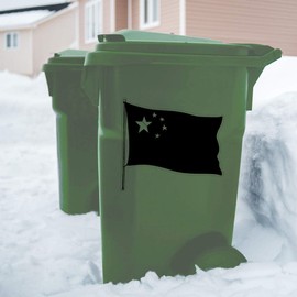 'Waving Chinese Flag' Clear Sticker Decal – Waterproof Film for Windows, Cars, Walls & Crafts, XL (460mm) (DC00140795)