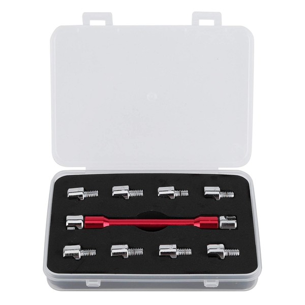 Motorcycle Spoke Wrench Set, 5.0‑6.8 Tips Size 93mm/3.7in Spoke Wrench