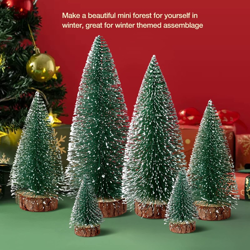 Mini Christmas Trees Christmas Decor Artificial Christmas Decorations with 4