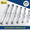YIYEIE 6 Pcs Extra Long Flex Head Ratcheting Wrench Set,