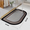 YDKGL Half Circle Bath Mat,Thin Bathroom Rugs Fit Under Door