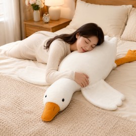 Goose Plush Pillow for Relaxing & Decor – Soft Stuffed Body Cushion for Bed, Sofa, Office Naps & Gift Giving
