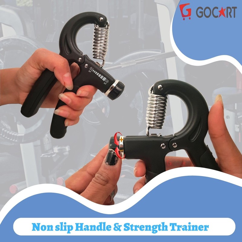 GOCART WITH G LOGO Hand Grips Strengthener, Adjustable Resistance 22-88