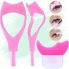 3 in 1 Mascara Shield 2Pcs Lash Tools Mascara Shield Applicator Guard Lash Buddy Silicone Eyeliner Stencils Beginners Friendly Makup Tool by JIMIRE (Plum)