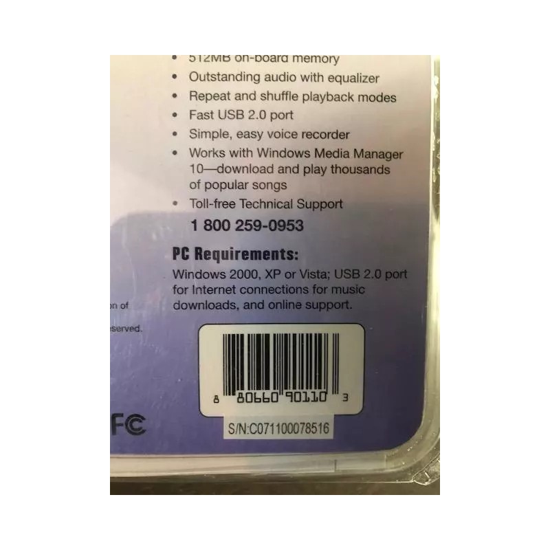ZVUE BRAND NEW IN BOX ZVUE MP3 PLAYER 512MB INCLUDES