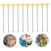 Kisangel Camping Tent Stakes 10 Pack Steel Ground Nails Large