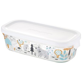 iwaki B3246-SNE Heat-Resistant Glass Storage Container, Butter Case, Shinzi Katoh, In the Woods, Rectangular, 16.9 fl oz (500 ml)