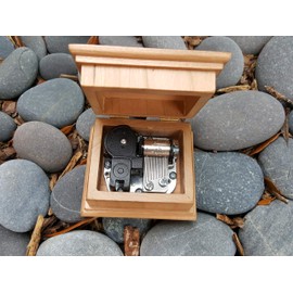 Love music box with a heart engraved on the top with your choice of color and song, perfect Valentines gift