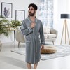 NY Threads Men's Robe Cotton Blend Knit Bathrobe, Medium, Grey