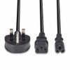 Lindy 2.5m UK Mains 3 Pin Plug to IEC C13