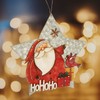 com-four® hanging Christmas decoration, wooden hanger in star shape, large