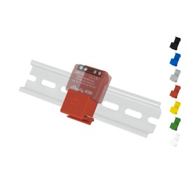 DIN Rail Mount / Adaptor "Flat" for Shelly-Mini DIN Rail Bracket (35 mm) (Red (Prime))