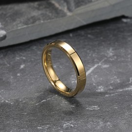 King Will Men's Wedding Ring Tungsten Wedding Ring for Men High Polished Mirror-like Surface 4mm Width Comfort Fit 丨Wedding Rings Collection 11