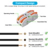 QCCAN 50pcs Lever Wire Connectors, 1 to 1 Inline Assemblable