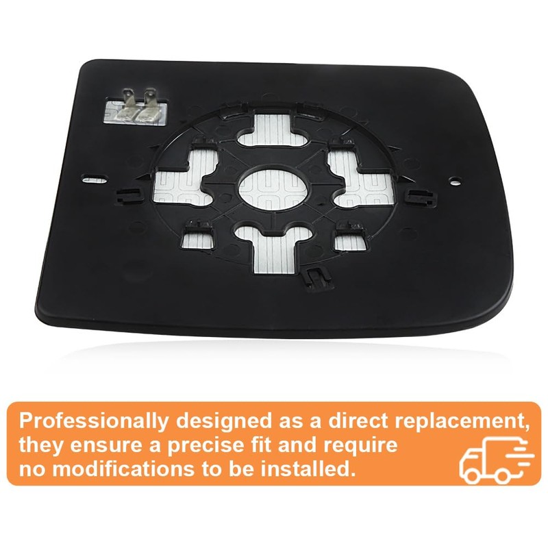 Senzeal Passenger Side Tow Mirror Glass Heated Tow Mirror Replacement