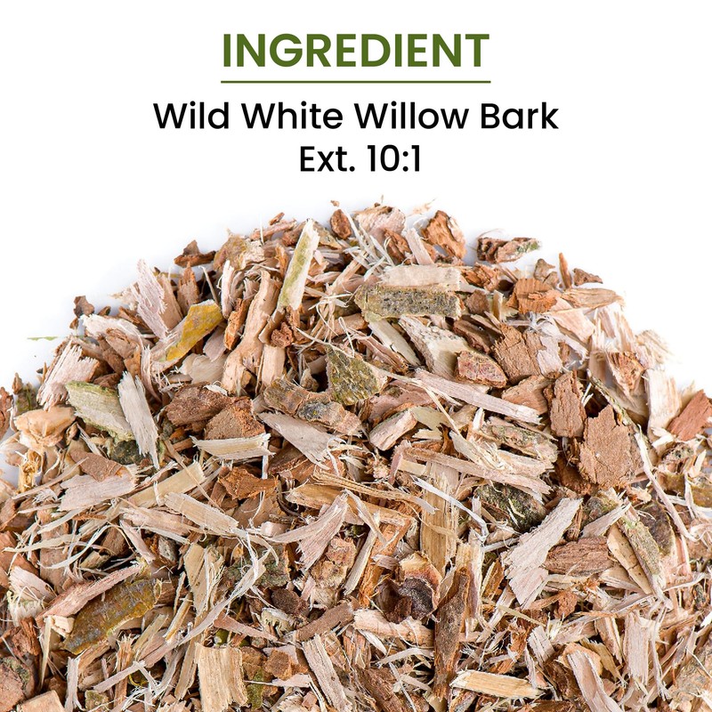 Green Organic Supplements White Willow Bark, 180 Vcaps, High Absorbable,