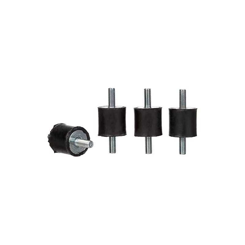 Set of 4 Machine Foot Furniture Feet Rubber Metal Element