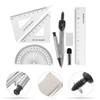 Operitacx 3 Boxes Drawing Tool Geometry Compass Triangle Ruler Compass