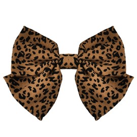 Large Leopard Print Hair Clips for Women Cheetah Print Bow Barrettes for Girls Leopard Bow Hair Accessories for Women Spring Clip Hair Bow Bowknot Hair Clips for Girls Cheetah Print Hair Clips