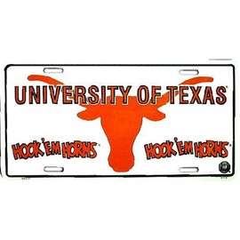 Signs 4 Fun SLCTU TX Univ. KICK'EM Horns, License Plate