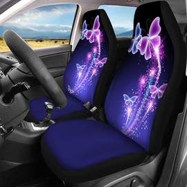 chaqlin chaqlin Universal 2er Pack Butterfly Car Vordersitzbezge +2 Stck Rcksitzschutz Split Bankbezug mit Galaxy Butterfly Pattern Haustier Hundesitzmatten Autozubeh?r Damen Geschenke