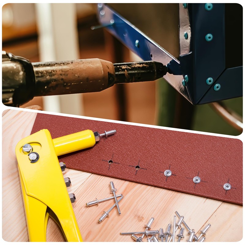 sourcing map 100Pcs 3/32"x5/16" Aluminum Blind Rivets, Aluminum Grip and