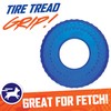 Nerf Dog 10in Enhanced Translucent TPR Tire Flyer - Blue,Medium