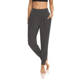 DIBAOLONG Womens Yoga Joggers Loose Workout Sweat Pants Comfy Lounge Pants with Pockets Gray M