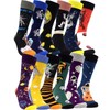 HSELL Funny Men Women Astronaut Pattern Dress Socks Novelty Universe