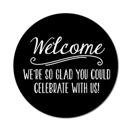 36 2.5-inch Welcome Sticker Labels for Wedding Shower Guest Gifts
