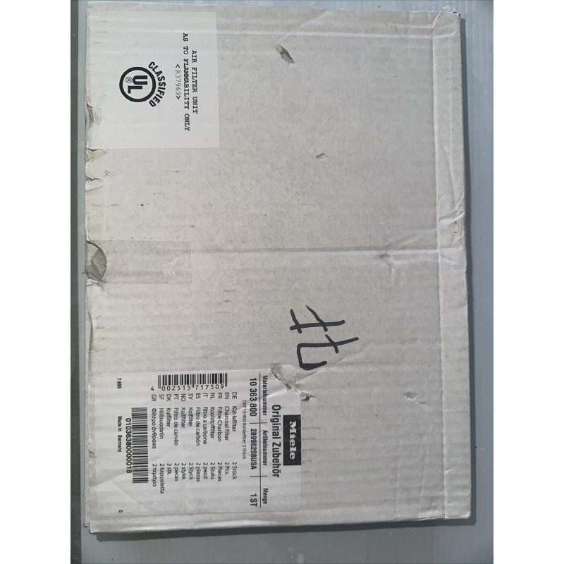 Miele DKF 15-900 OdorFree Charcoal Filter 10363800 DA 2xxx Recirculation