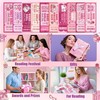 Laffact Pink Bow Book Club Bookmarks, 120Pcs Book Lover Read