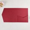 20 PCS Burgundy Tri-fold Laser Cut Wedding Invitation Pockets for