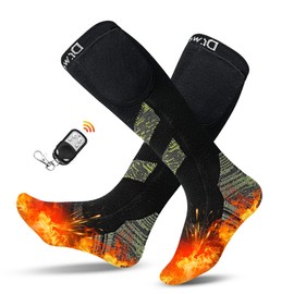 Remote Control Heated Socks for Men Women, 7.4V 2600mAh Rechargeable Electric Socks, Thermal Socks Foot Warmer for Outdoor Riding Camping Hiking Skiing by Dr.Warm/Large