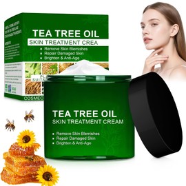 Yizemay Tea Tree Oil Skin Cream, Natural Herbal Moisturizer, Skin Repair Treatment, Gel, All Skin Types, Unisex Adult, 1 Gram (B)