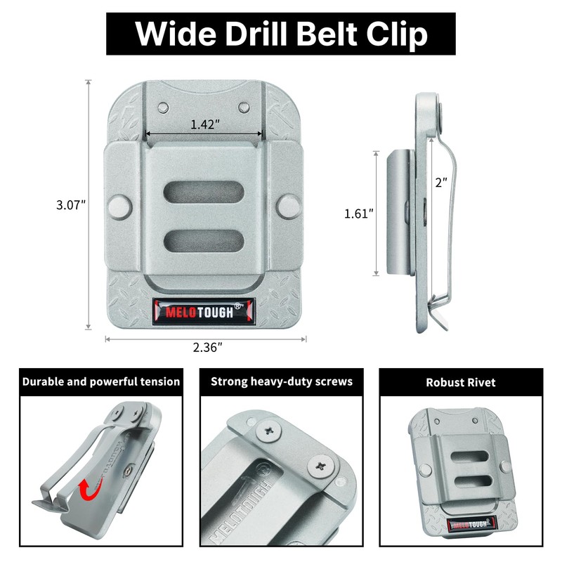 MELOTOUGH Tape Measure Holder,Drill Holder for Tool Belt,Drill Holder,Measuring Tape